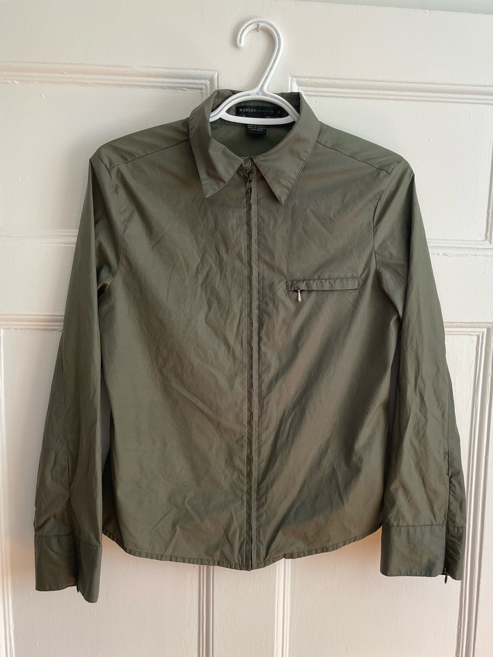 RUDSAK | Vintage Lightweight Olive Green Utility Zip Jacket